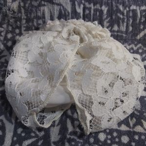 Hair bun holder lace hair clip attached vintage 70